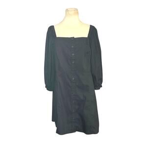 Danielle Bernstein black 3/4 puff sleeves mini dress size 16W